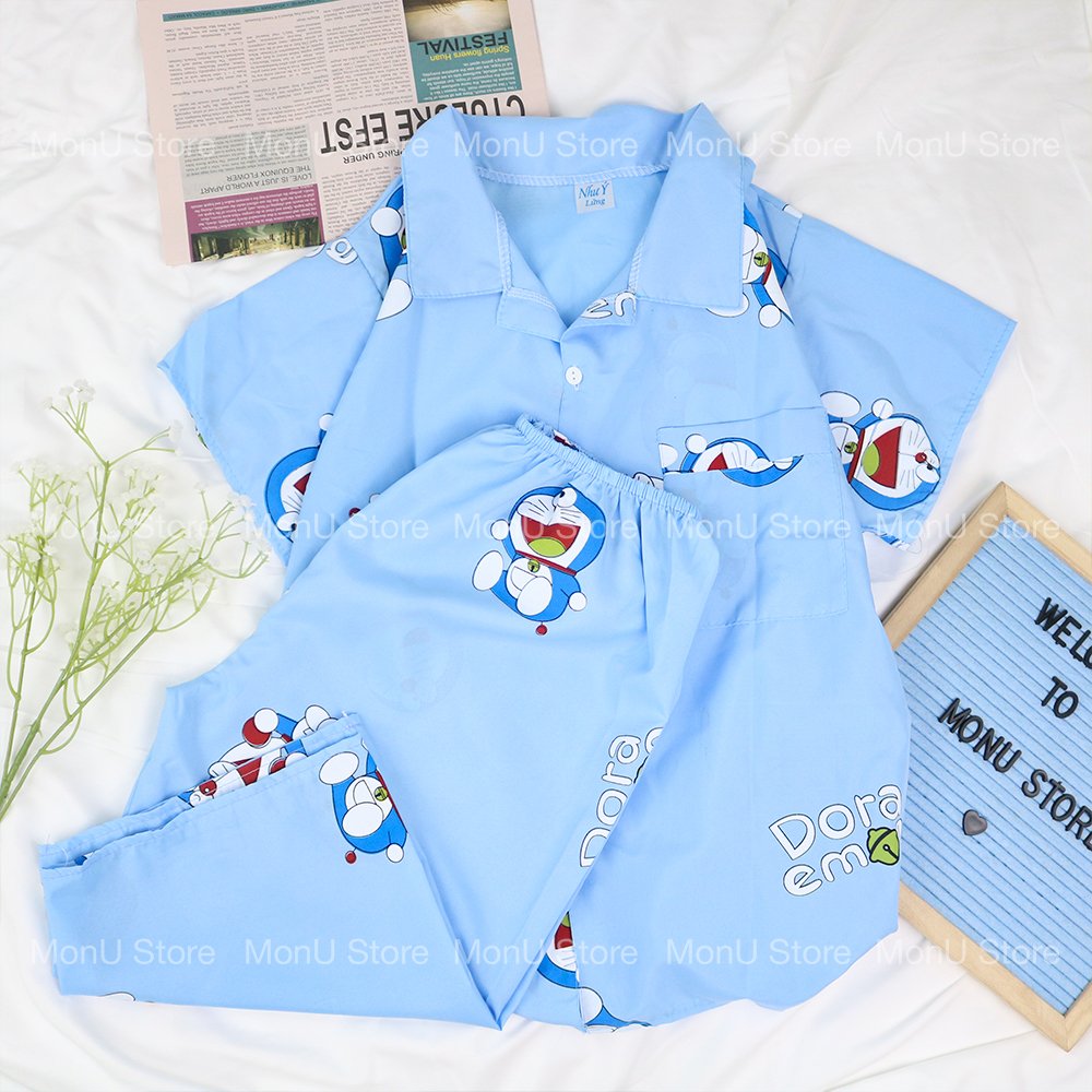 Đồ mặc nhà pijama hình doraemon doremon dễ thương cute mon0138