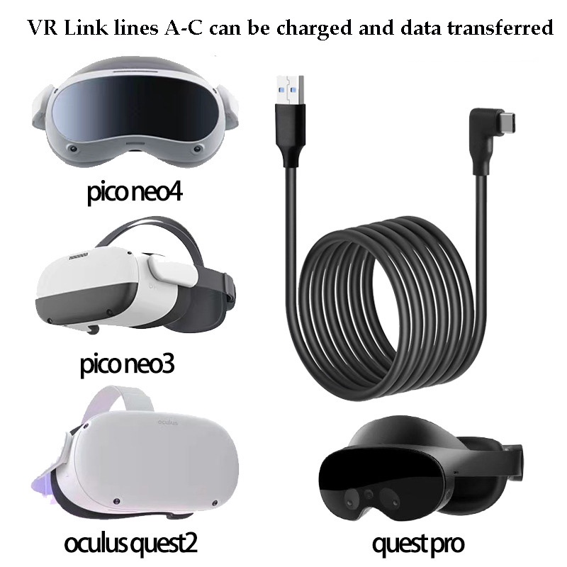 Cáp cho Meta Quest 3 3 3.0 Cáp nối hơi nước VR tốc độ cao truyền dữ liệu ổn định có thể đúc màn hình cáp nối