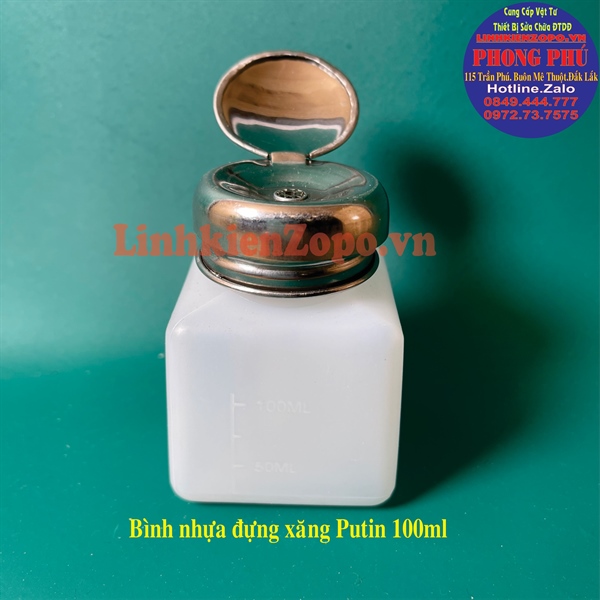 Bình đựng xăng thuỷ tinh putin nắp nhỏ/ bình đựng xăng thuỷ tinh putin nắp to/ bình đựng xăng putin nhựa