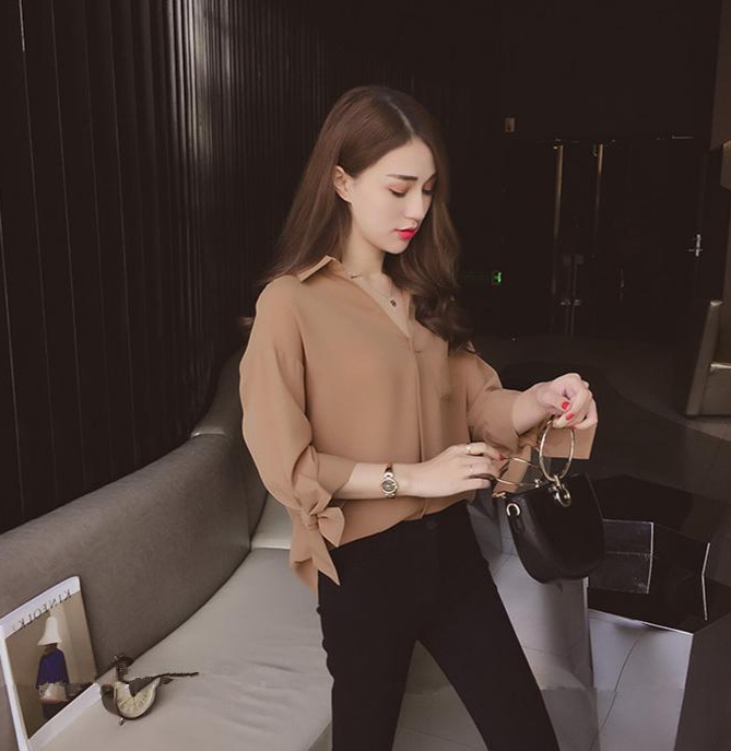 [HCM]ÁO KIỂU CỘT NƠ TAY LỠ