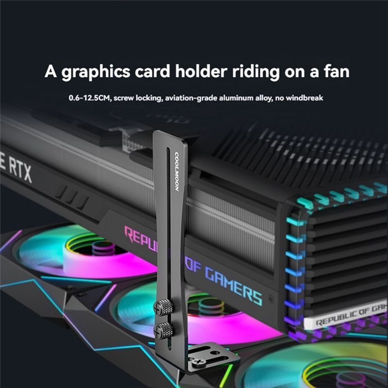 COOLMOON%20Adjustable%20Aluminum%20GPU%20Brace%20Bracket%20Universal%20Graphics%20Card%20Holder%20for%20Vertical%20Mounting%20in%20PC%20Case%20-%20Image%205