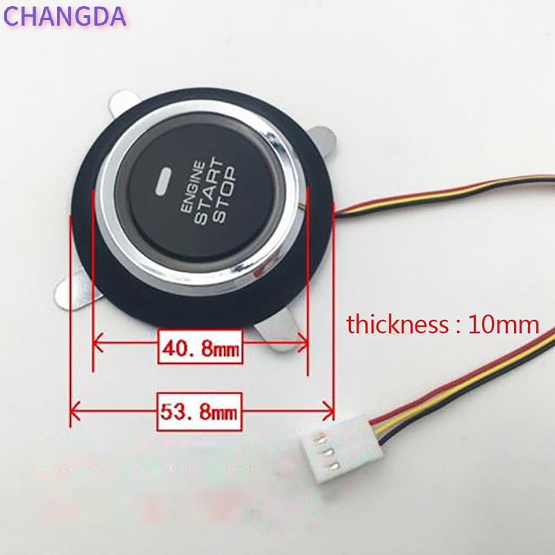 💖CHANGDA Nút bấm dừng khởi động động cơ xe hơi thay thế 12V công tắc khởi động đánh lửa