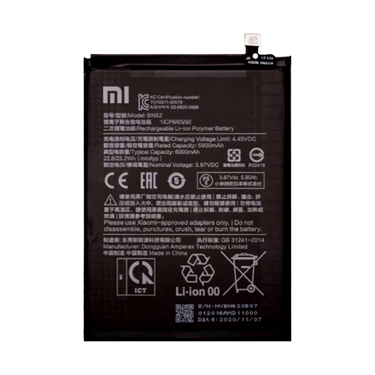 Xiaomi Poco M3 Battery Bn62 Replacement Premium Quality 6000mah Battery For Xiaomi Poco M3 9497