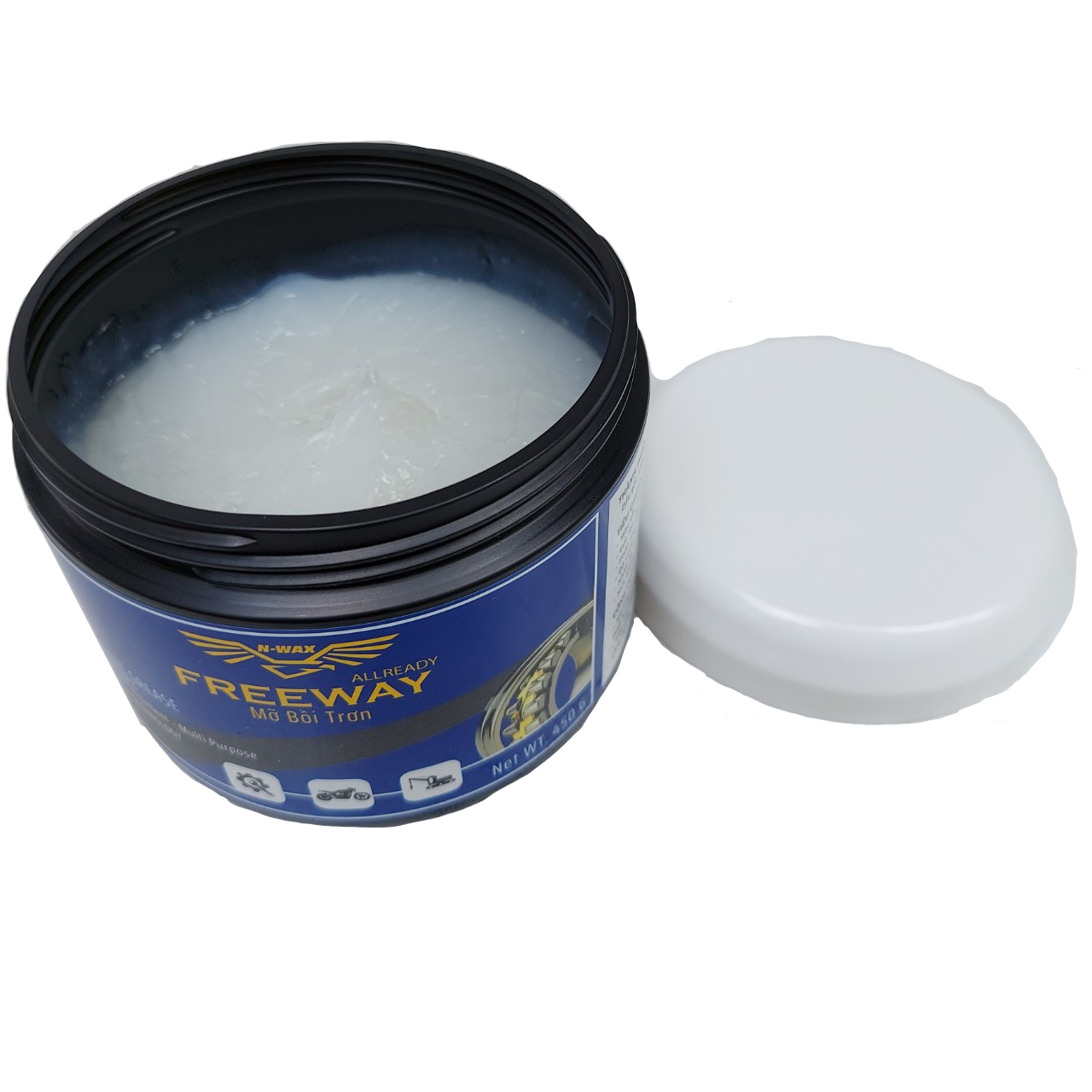 [MỠ BÔI TRƠN TRẮNG CHỊU NHIỆT 180 ĐỘ KHÁNG NƯỚC] FREEWAY WHITE GREASE NGLI#3 450 GRAM