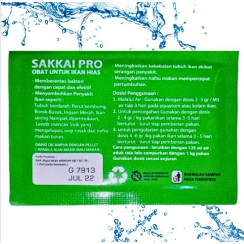 Obat ikan anti luka SAKKAI PRO ANTI BIOTIK PREMIUM 5GR