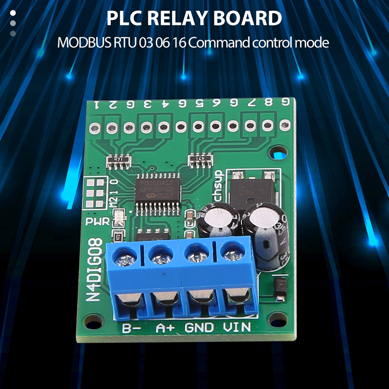 8Ch Input/Output Digital Switch TTL LvTTL CMOS RS485 IO Control Module Modbus Rtu Board for PLC Relay