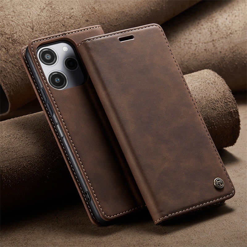 Flip Matte PU Leather Phone Case For Xiaomi Redmi 12 12C Redmi12 4G Card Slot wallet Bracket Shockproof Protection Cases Cover Casing