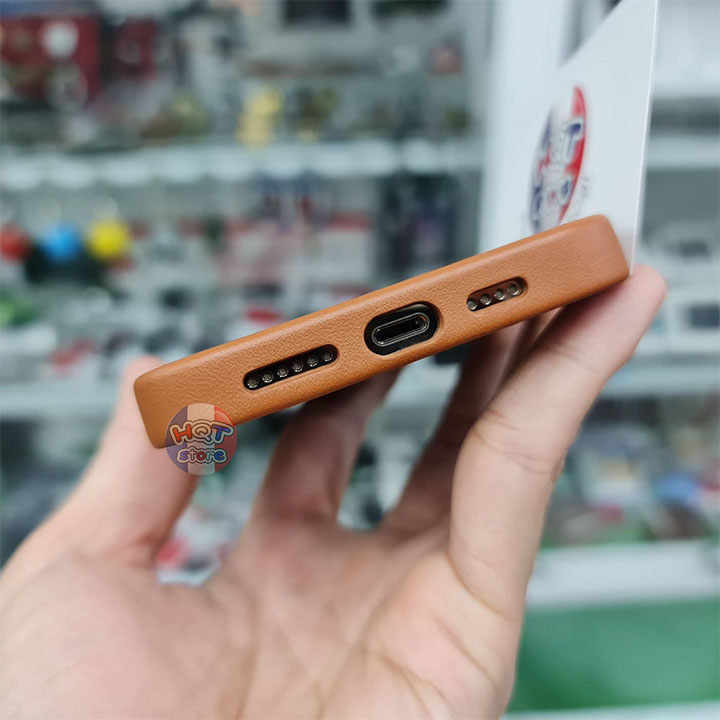 Ốp lưng da Leather Case Magsafe cho IPhone 12 Pro Max / 12 Pro / 12 (Da Bò Thật)