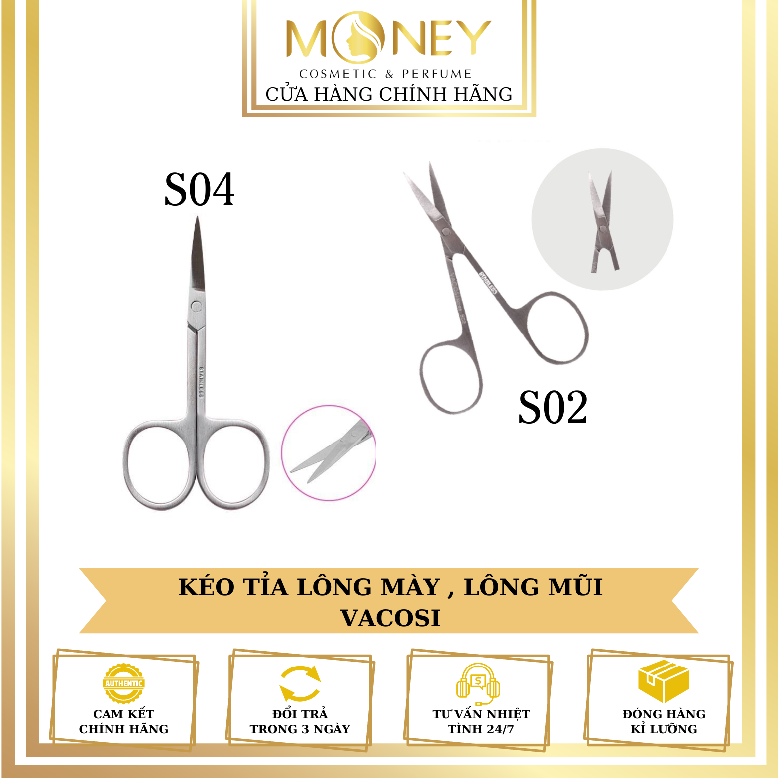 Kéo Vacosii Tỉa Lông Mày Lông Mũi