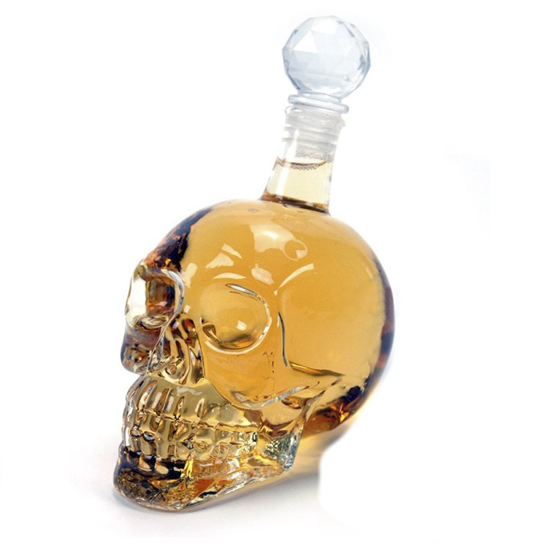 1000ml Decanter Crystal Skull Head glass Vodka Whisky