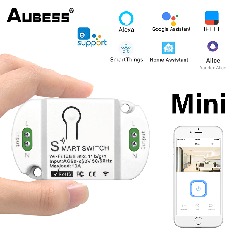 【Dueplay】【WiFi + Bluetooth + 2.4G 】Công Tắc Thông Minh Mini EweLink Bộ Ngắt Thông Minh Điều Khiển Từ Xa Hẹn Giờ Điều Khiển Bằng Giọng Nói Hoạt Động Với Alexa Goo Gle Home Alice