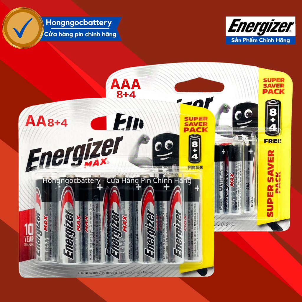 Pin AA , AAA Energizer MAX 1,5V - Hàng Chính Hãng