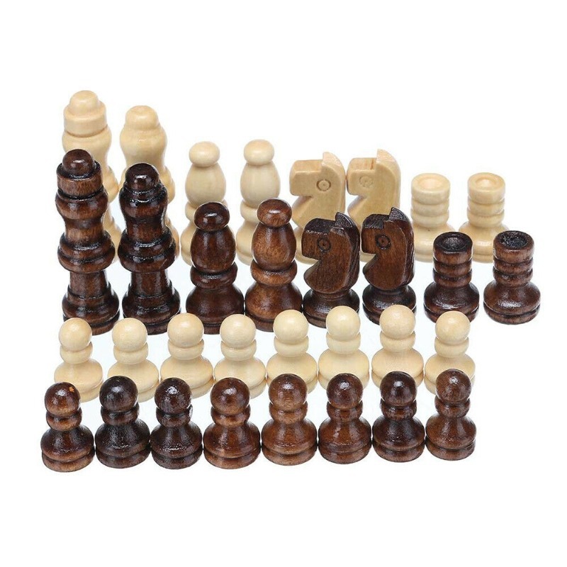 Wooden International Chess Set Board Game Foldable Board Packaging Word Chess