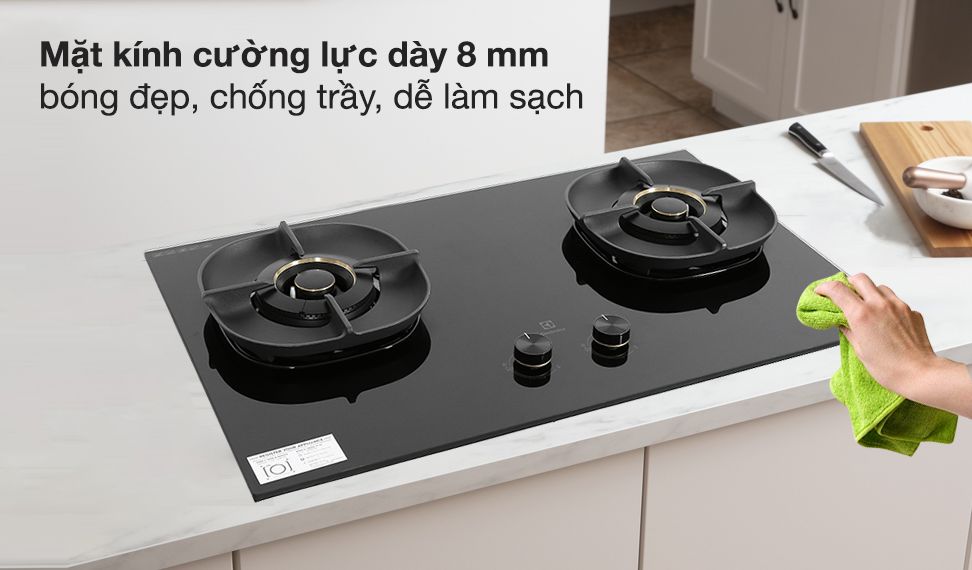 Authentic Electrolux ehg8250bc-original gas stove + ignition: fast battery IC ignition, light-tempered glass-24 months warranty