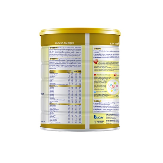 (HSD T1-2028) (Quét Mã QR - Tích Xu) Sữa Bột Calosure Gold Ít Đường Lon 900g.