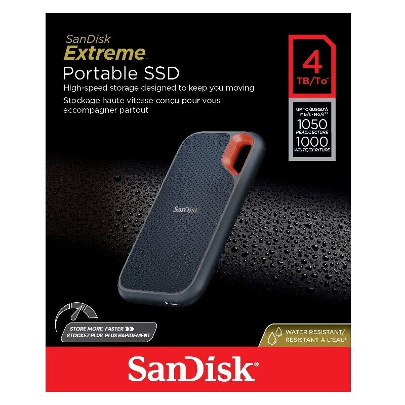ぽよん【新品】SanDisk Extreme Portable SSD SANDISK 4TB EXTREME PRO PORT. SDSSDE81-4T00-G25 | Gain City