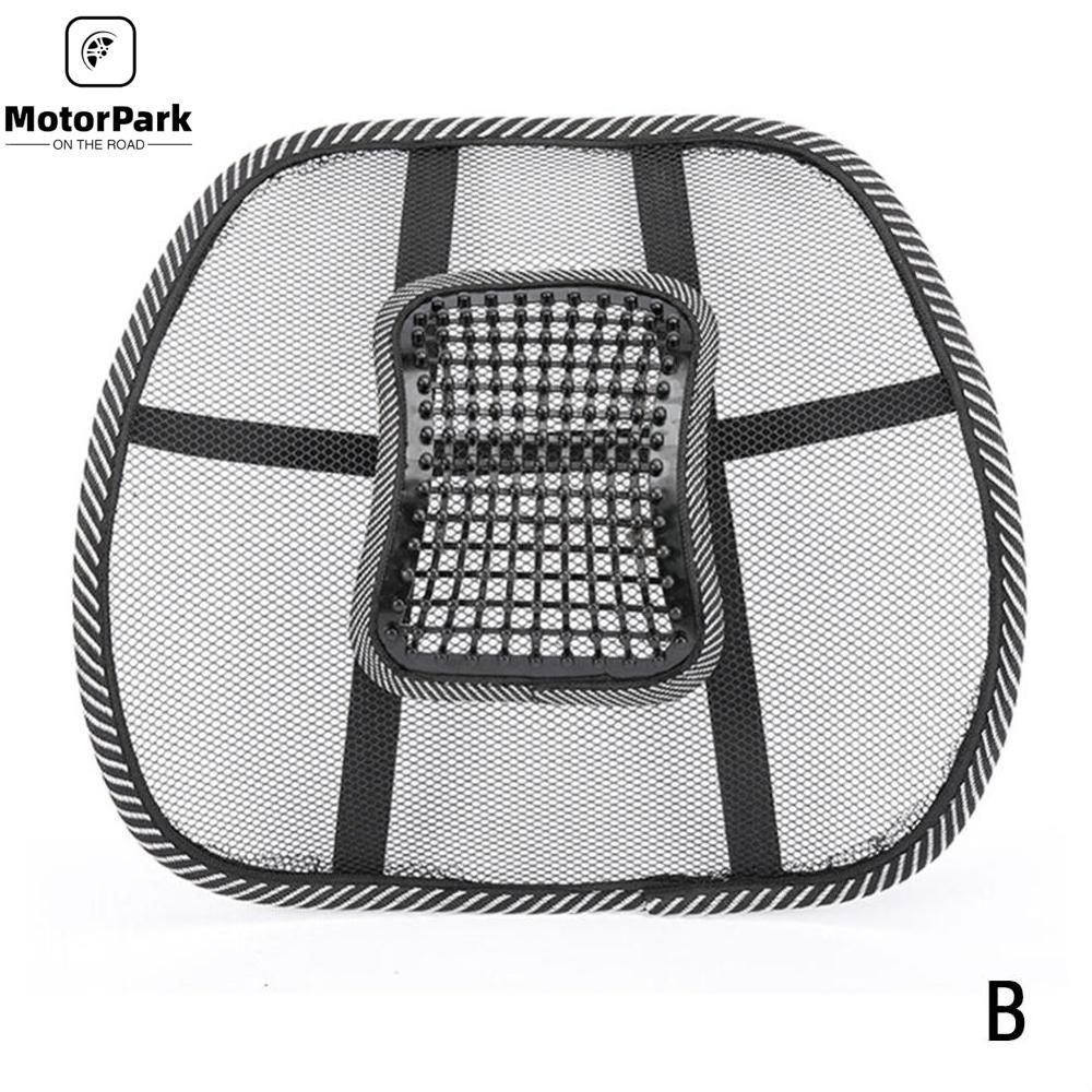 Motorpark Universal Car Seat Office Chair Massage Back Lumbar Support Mesh Ventilate Cushion Pad Black Mesh Back Lumbar Cushion for Car Driver