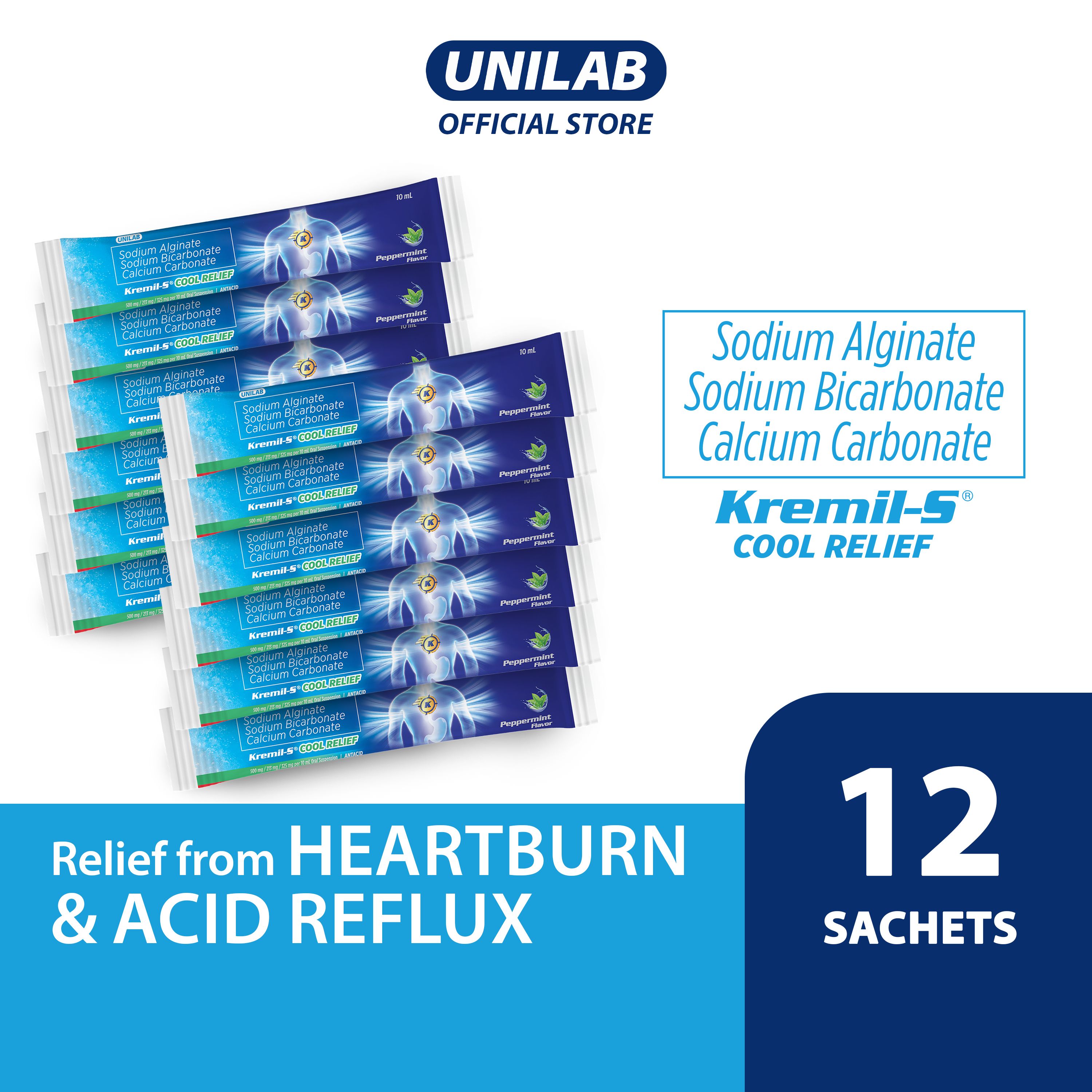 Unilab KremilS Liquid Cool Relief 10ml sachet 12 Pieces (Fast Soothing