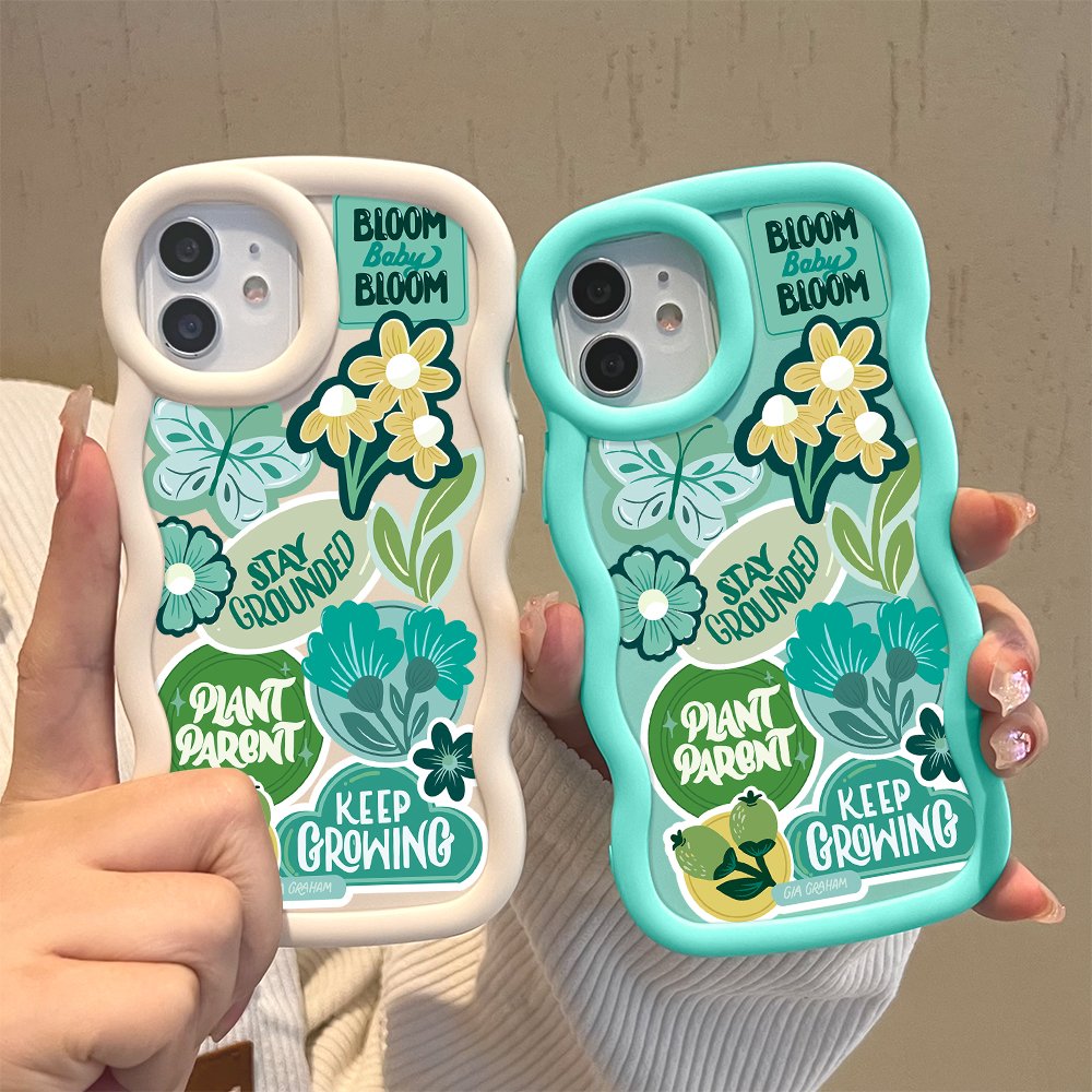 TA%20for%20VIVO%20Y27%204G%20Back%20Cover%20Macaron%20Wave%20Soft%20Silicone%20Mobile%20Phone%20Cover%20Full%20Screen%20Green%20Plant%20Garden%20Pattern%20Case%20-%20Image%203