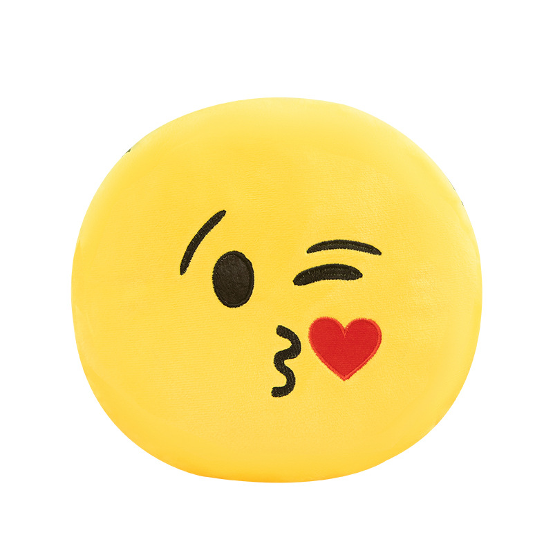 QQ emoji hand warmer pillow doll can be inserted emoji spoof emoji doll plush toy can add logo. 