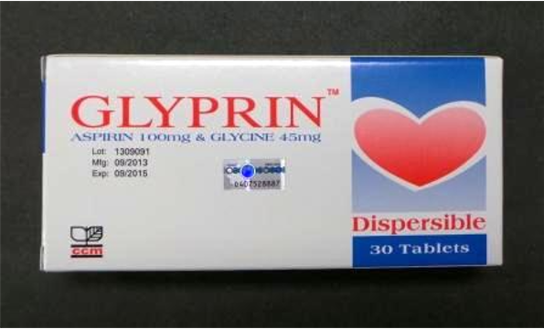 Glycine 100mg & 45mg aspirin glyprin What is