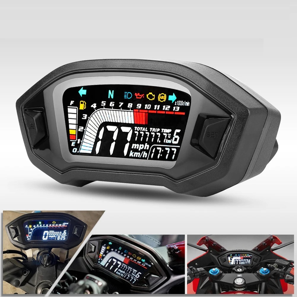 【Tech-savvy】 motorcycle LCD speedometer waterproof digital odemeter for ...