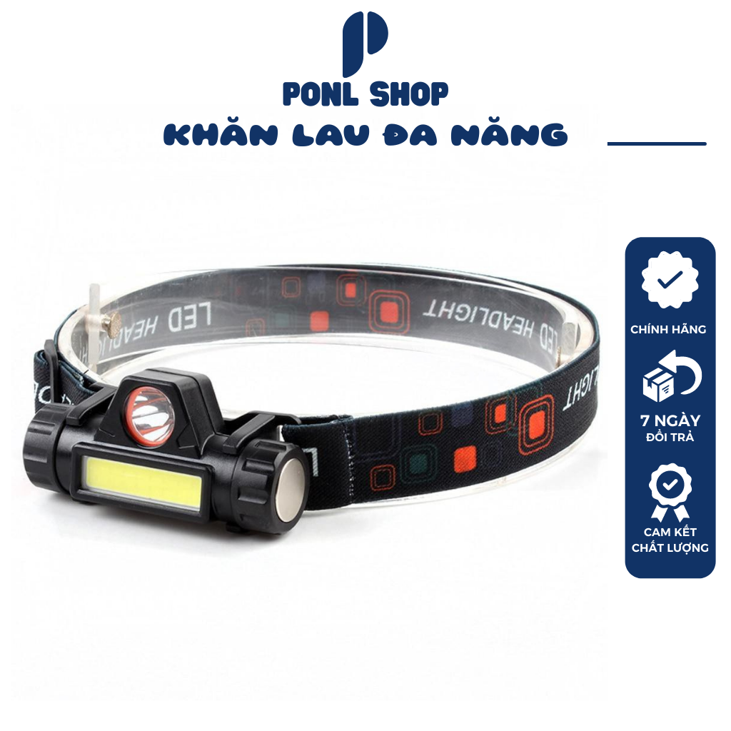 [HCM] Đèn pin đội đầu siêu sáng đèn câu cá 2 bóng cực sáng