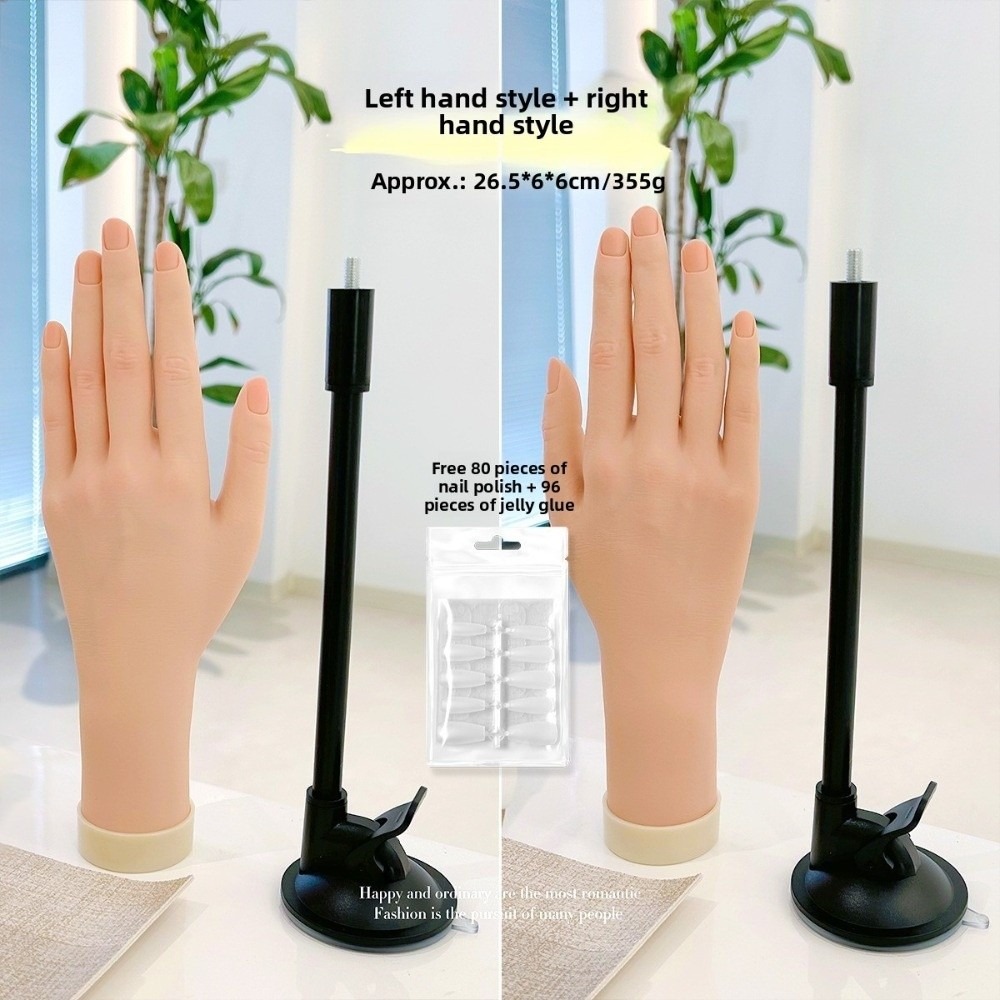 Portable Novice Bendable Nail Simulation Practice Hand Silicone Soft ...