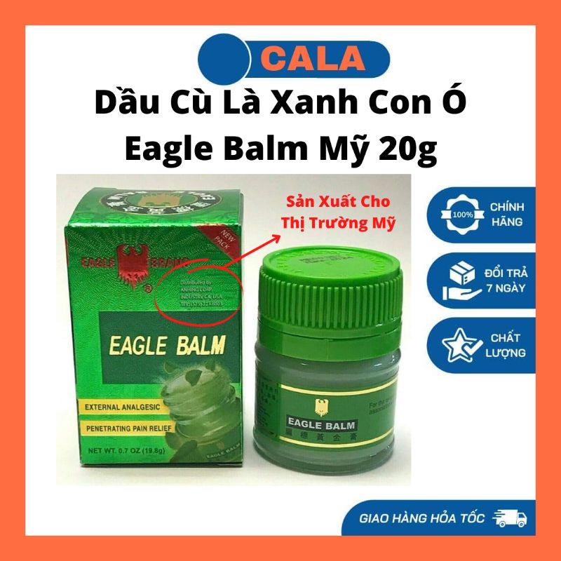 (Chính Hãng) Dầu Cù Là Xanh Con Ó Eagle Balm Mỹ 20g
