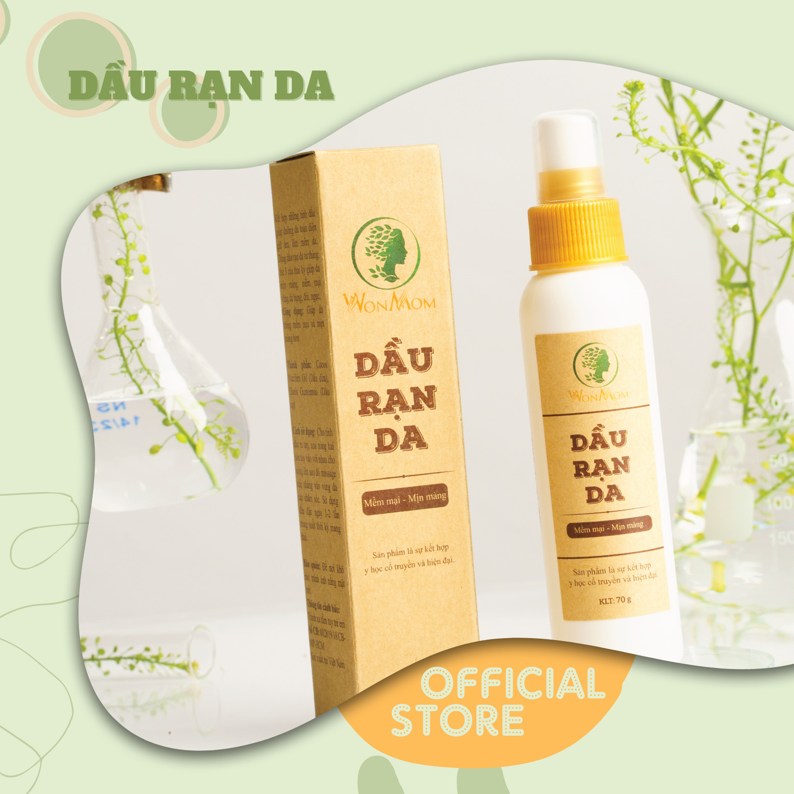 [ Giảm 35K - Đơn 339K ] Dầu Tinh Chất Chống Rạn Da Wonmom 70g