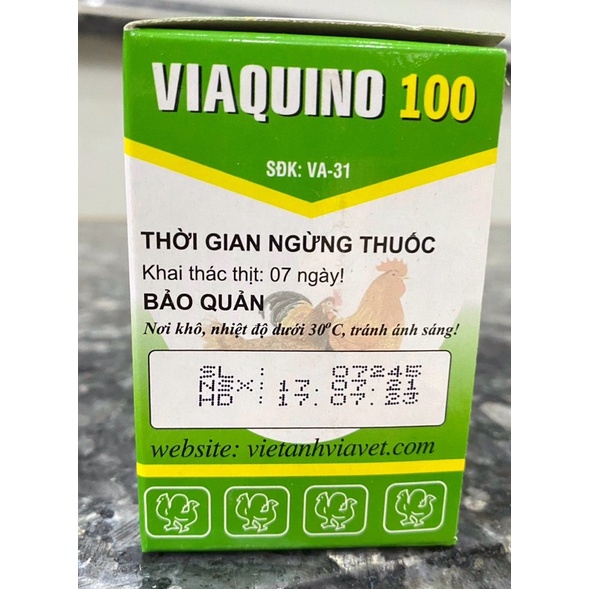 Gà Hen, tiêu chảy Viaquino 100