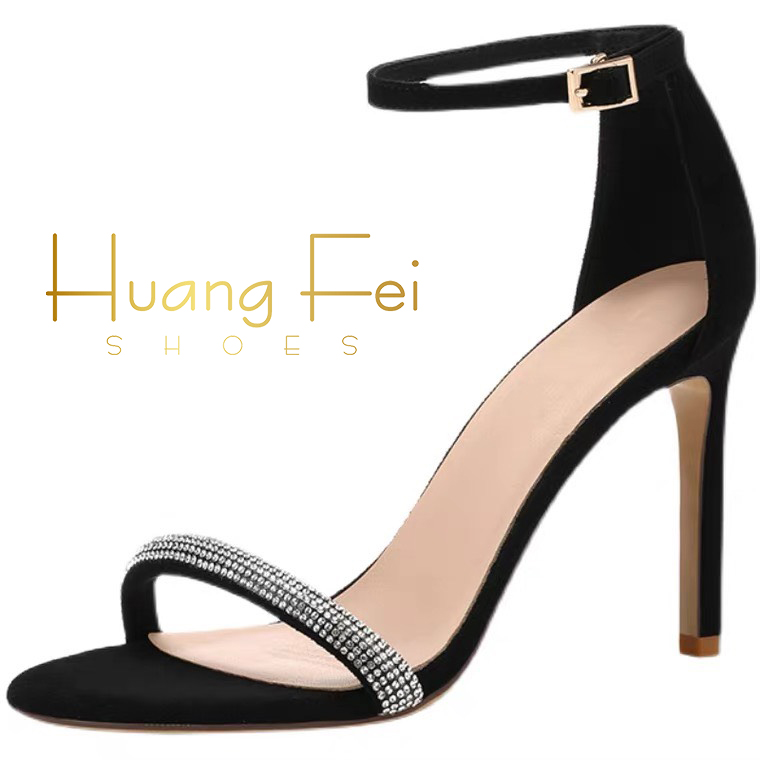 Giày sandal bít gót đính đá mã HF34 gót cao 7cm