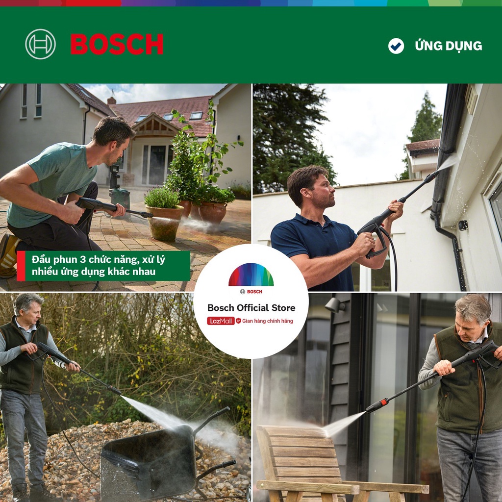 [Trả góp 0%] Máy phun xịt rửa Bosch Universal Aquatak 125