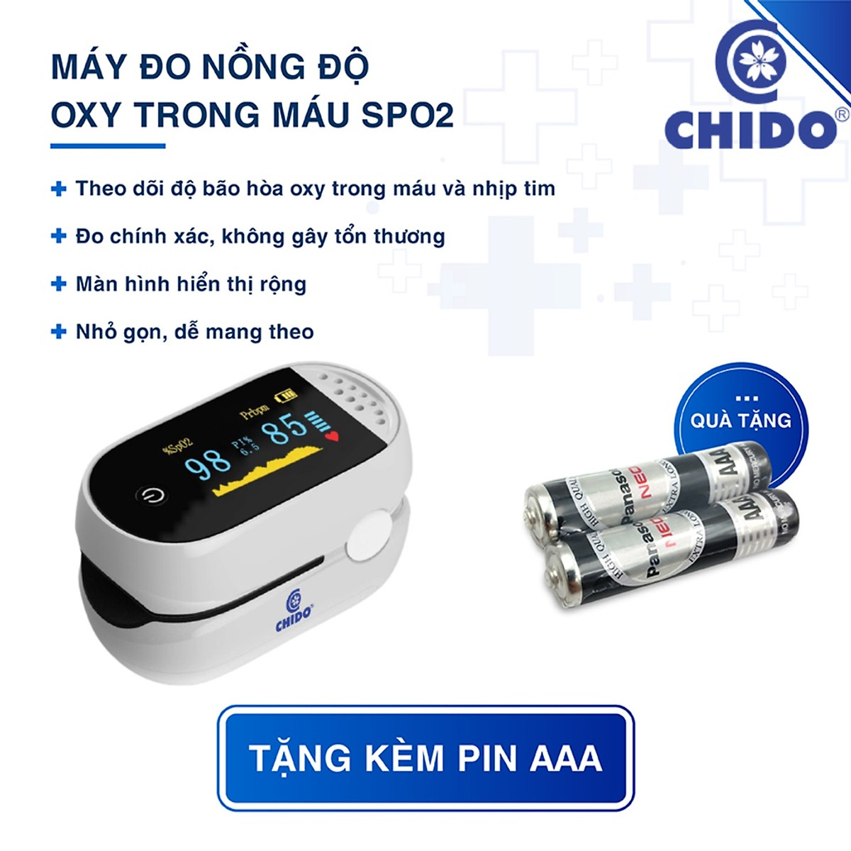 Máy Đo Nồng Độ Oxy Máu Sp02 CHIDO model C101B1