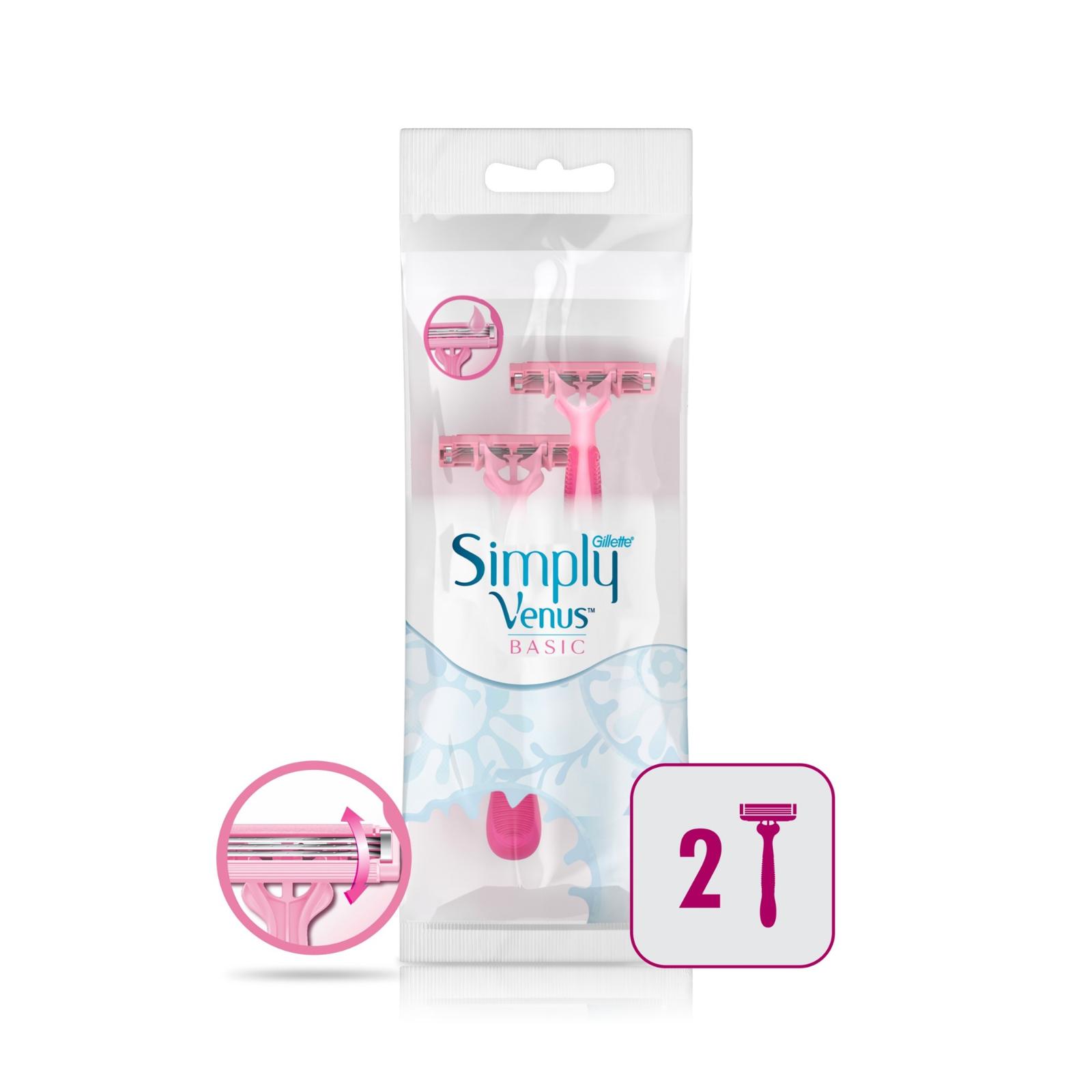 Gillette Simply Venus Basic Disposable Razors - Pack of 2 (Laz