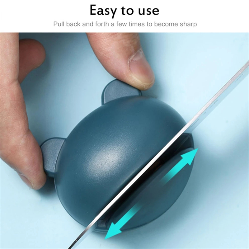1 Pc Portable Mini Knife Sharpener Non-Slip Cute Cartoon Frog Sharpener Home Kitchen Tools