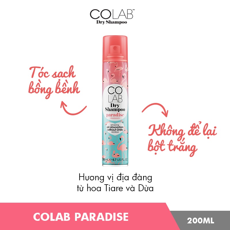 Dầu Gội Khô Colab Dry Shampoo 200ml