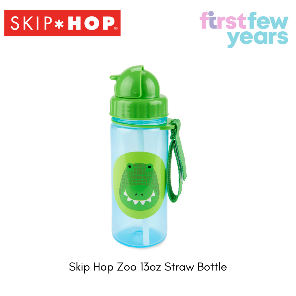 Zoo Straw Bottle - 13 oz - Crocodile