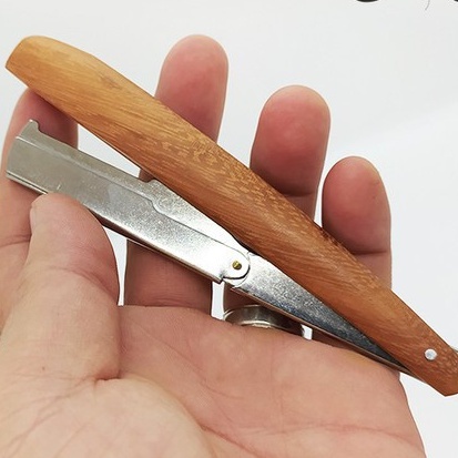 Dao cạo inox cán gỗ cao cấp ( hàng chuẩn).
