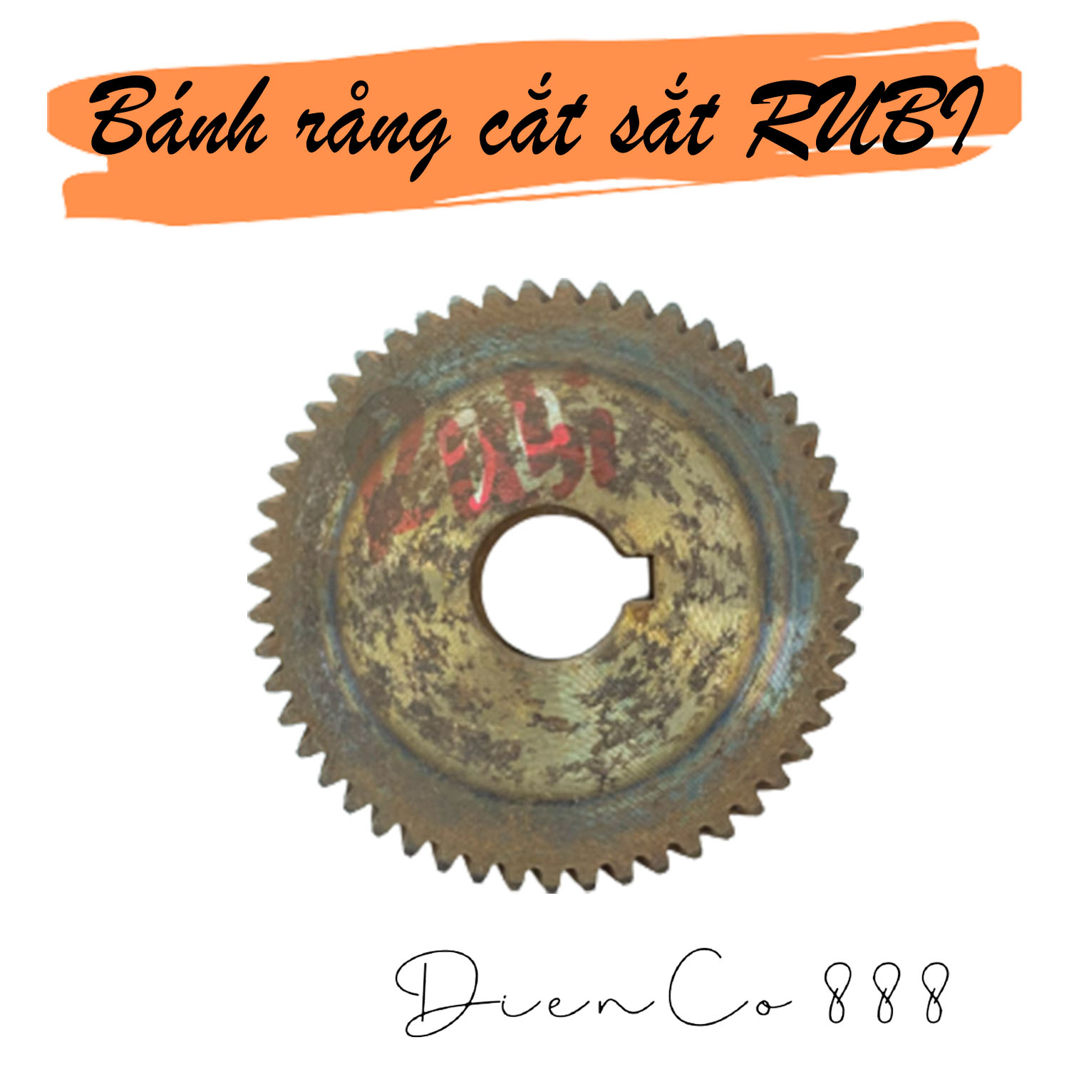 (Helical Gear 51) Nhông bánh răng cắt sắt RUBI 51 răng kích thước 16x66x14mm