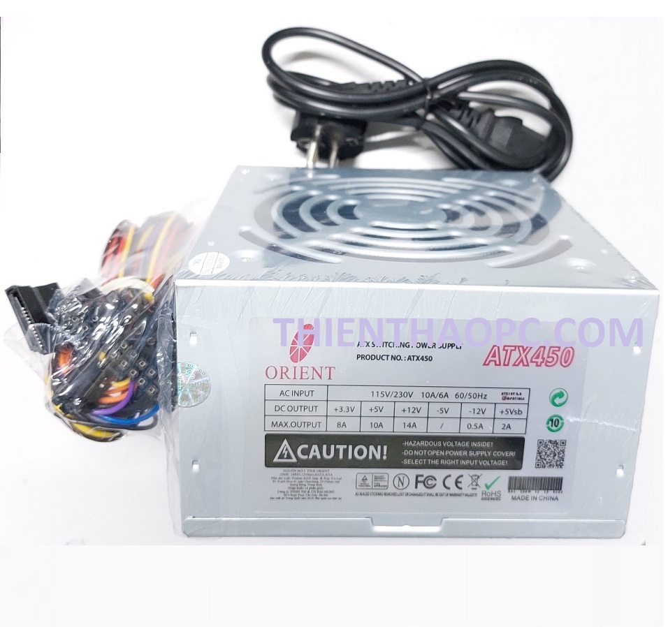 Nguồn máy tính orient atx 450w fan 12 chính hãng