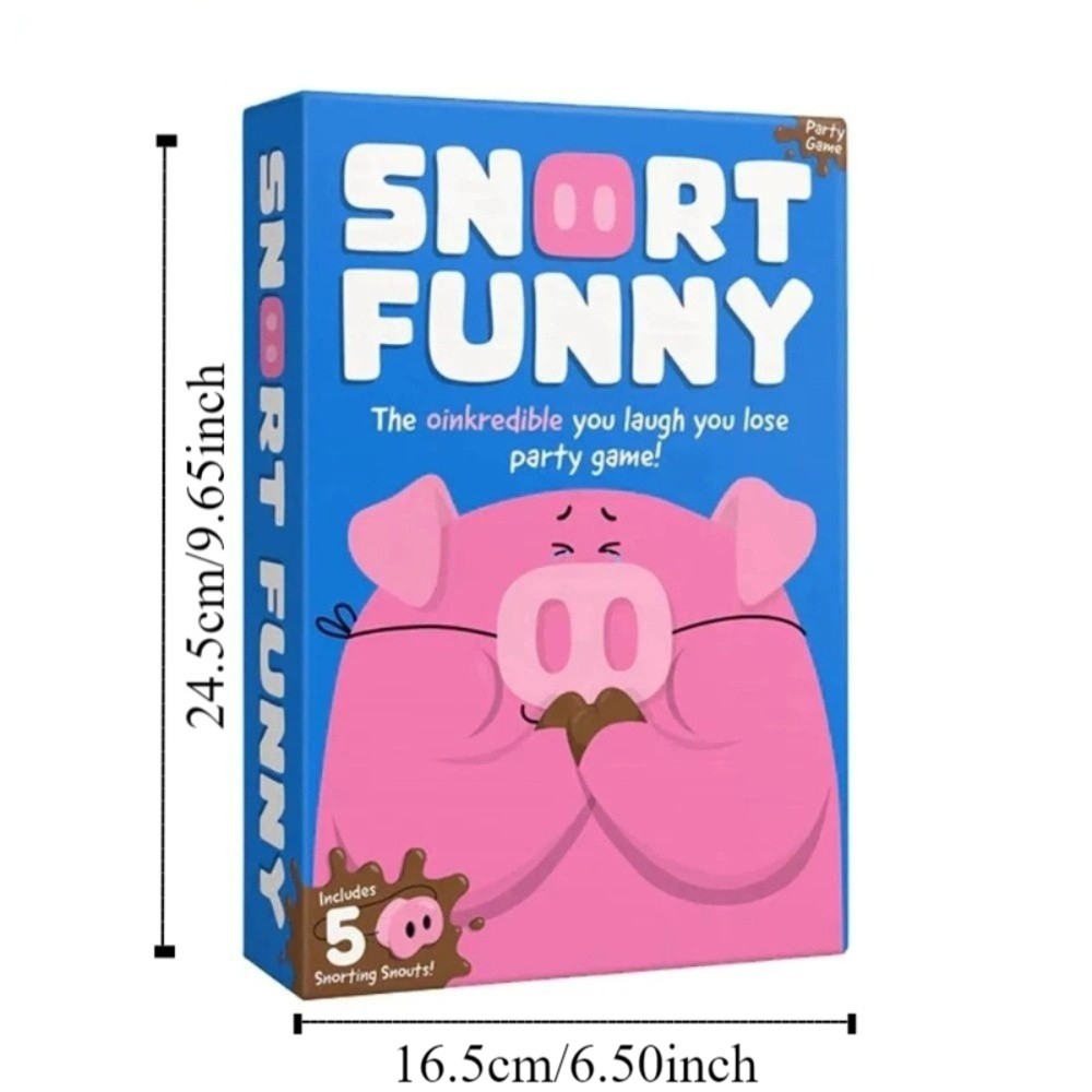 Cartoon Early Educational Pig Snorts-Funny Family Games Challenge Cards ...