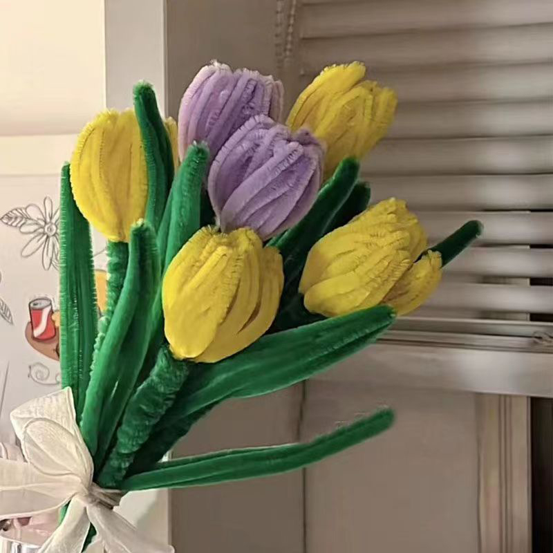 100Pcs%20Colorful%20Chenille%20Stem%20Twisted%20Rod%20Wool%20Root%20Fluffy%20Bar%20Iron%20Wire%20Diy%20Handcraft%20Twisting%20Decorations%20Pipe%20Cleaners%20Plush%20-%20Image%206