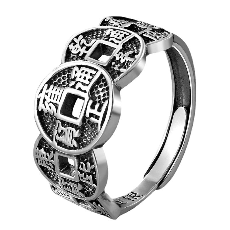 %E3%80%90Top%20Picks%E3%80%91Vintage%20Coin%20Five%20Emperors%20Money%20Ring%20Men's%20and%20Women's%20Fashionable%20Personalized%20Ethnic%20Style%20National%20Fashionable%20Index%20Finger%20Silver%20Plated%20Opening%20Ring%20Bracelet%20-%20Image%205