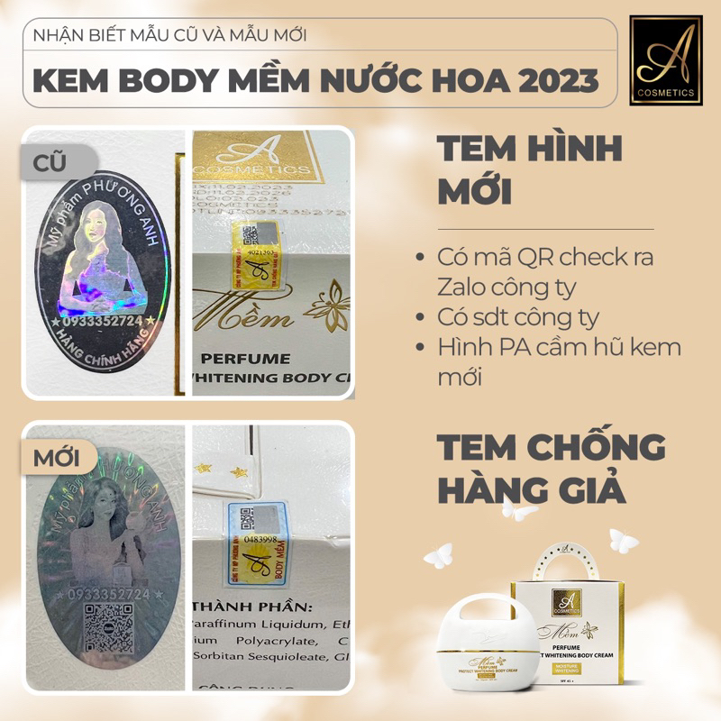 [ HÀNG CHÍNH HÃNG ] Kem Body Mềm Acosmetics