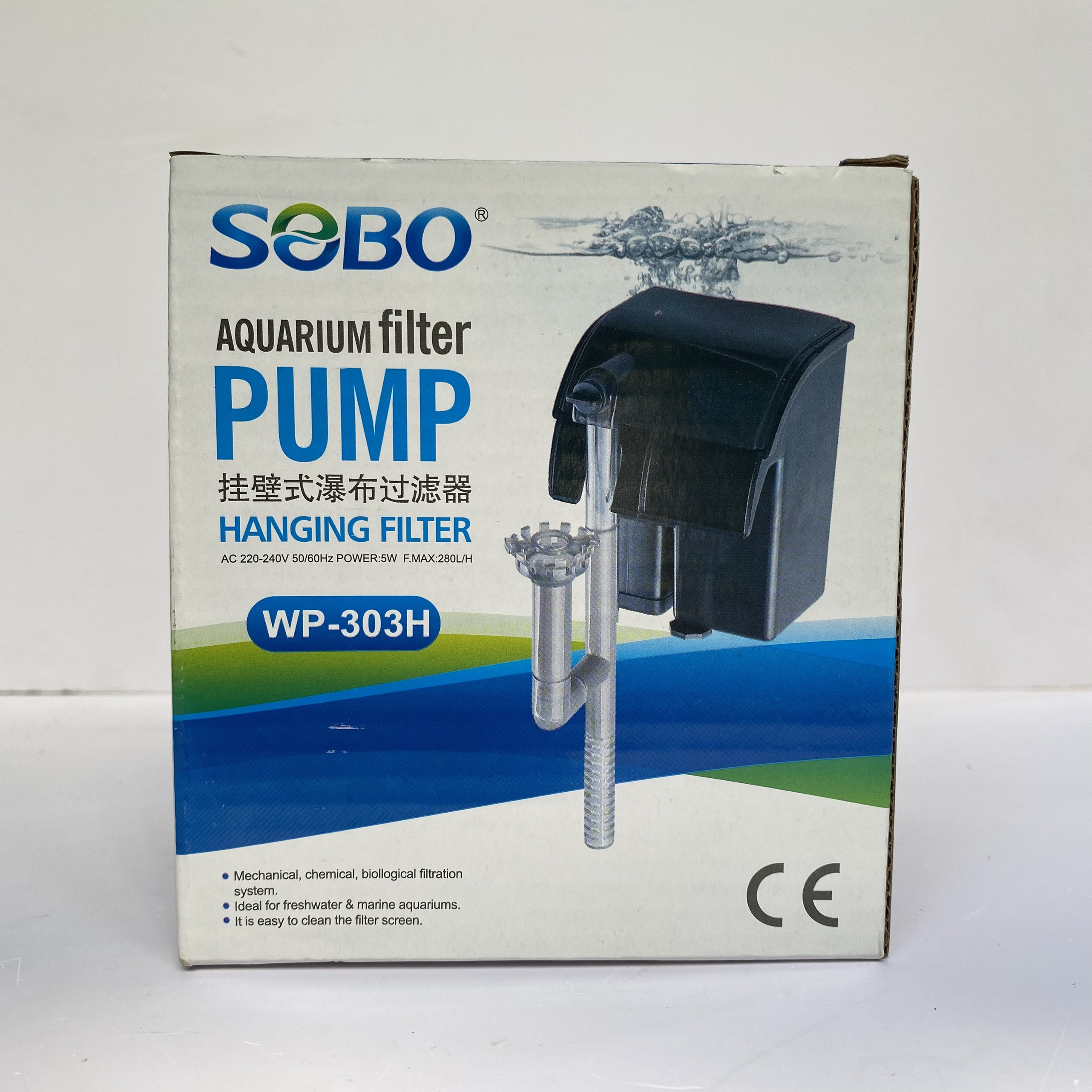 Máy lọc thác hồ cá sobo wp 303 - bộ lọc treo dành cho hồ cá mini 20-30cm