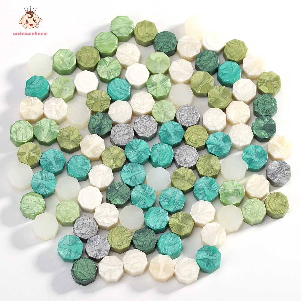 100pcs Octagon Vintage Granule Sealing Wax Vintage Bead Customs Stamping Decorative