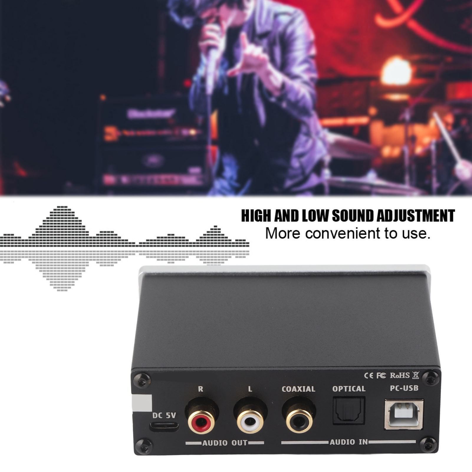 DAC Decoder Portable Audio Decoding with Headphone Amplifier Support for 3.5mm Headphone