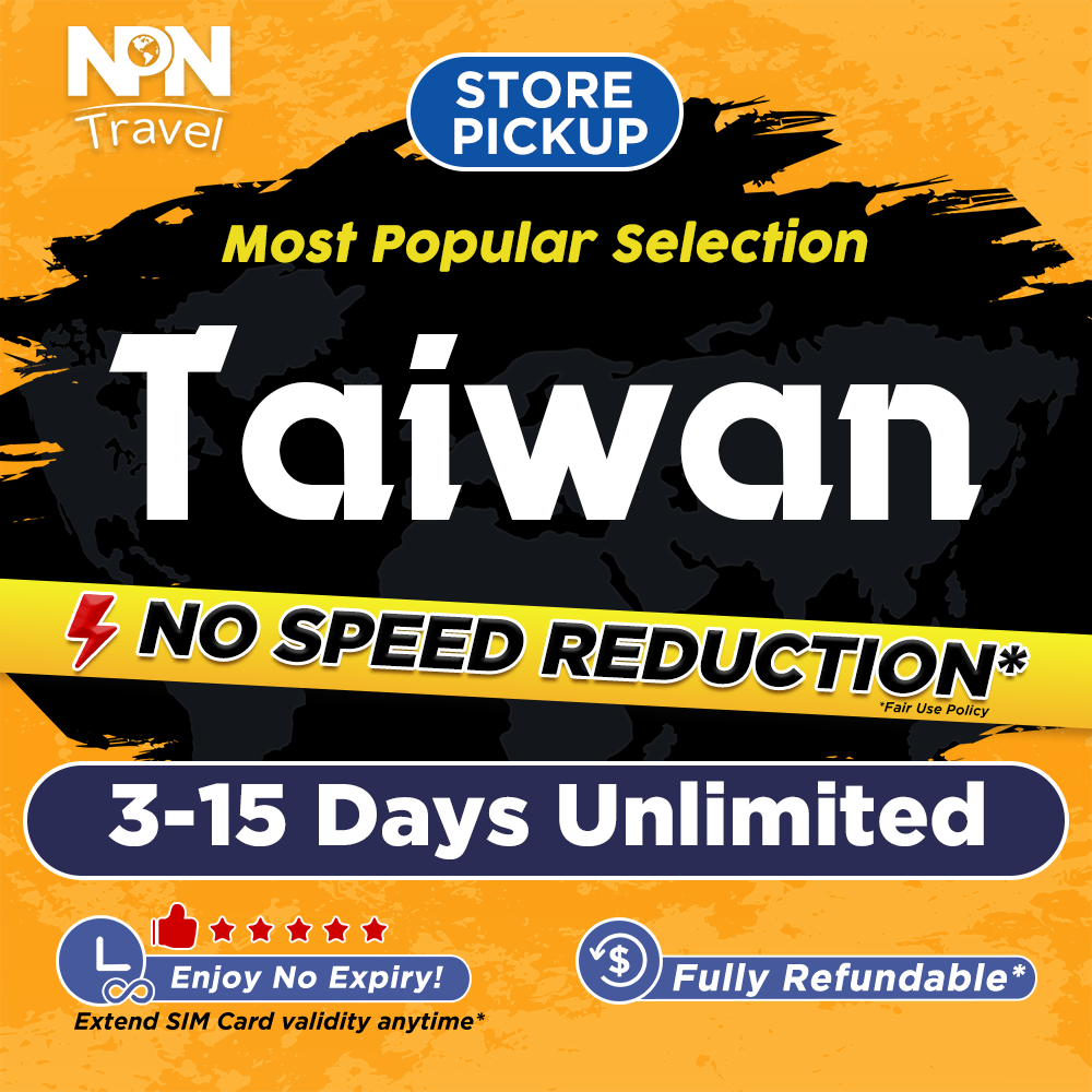 Taiwan SIM Card Ultra 315Days Daily 500MB3GB Unlimited Data Store