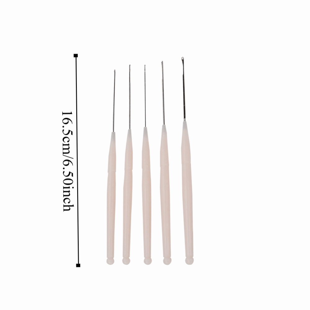 5Pcs Professional Handle Design Beading Needles Convenient Tools Crochet Hooks Beading Tools Beads Threading. 